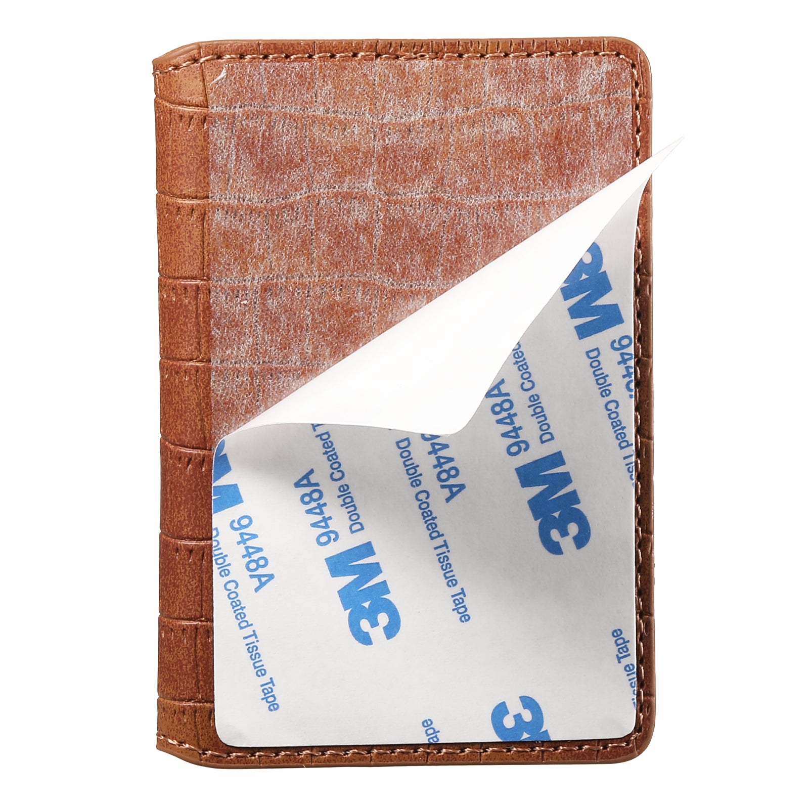 Alligator Pattern Leather Bracket Ultra-Thin Credit Card Bag(Brown)