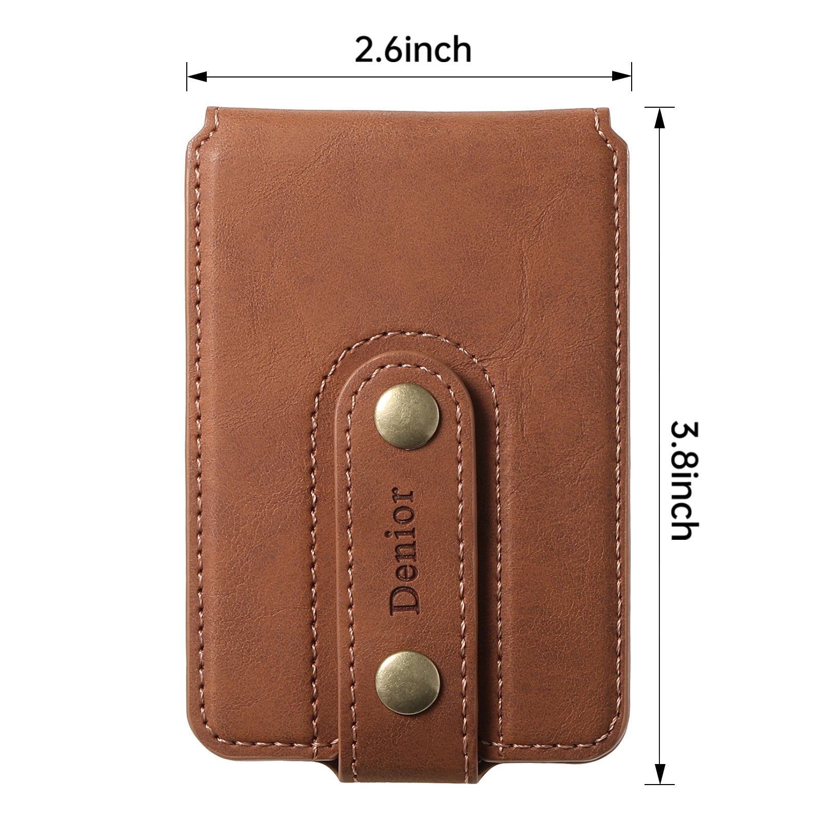 Magnetic Bracket Slim Credit Card Bag（Brown）