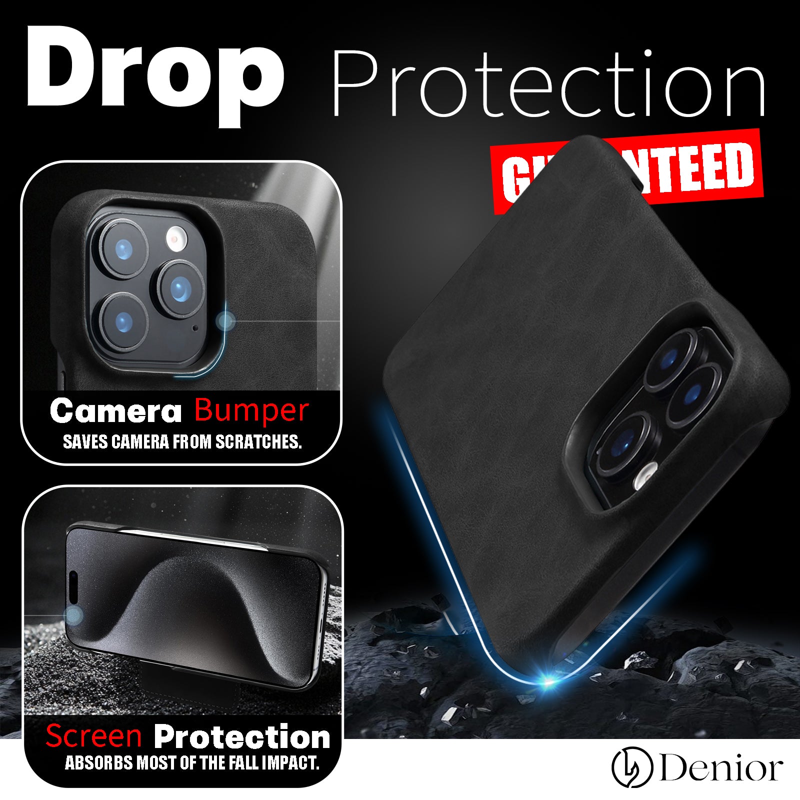 iPhone Series 2IN1 Magnetic Case & RFID Card Bag（Black）