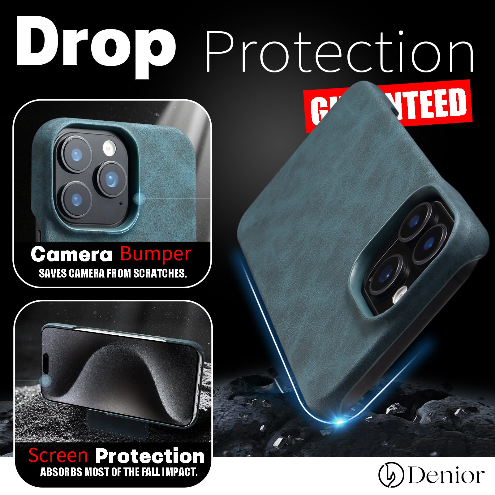 iPhone Series 2IN1 Magnetic Case & RFID Card Bag（Blue）
