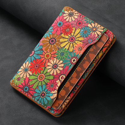 Magnetic Cork Material Ultra-Thin Credit Card Bag（Green）