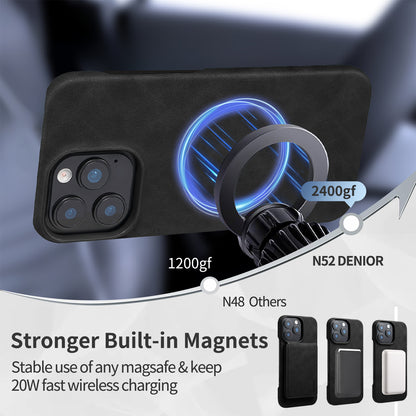 iPhone Series 2IN1 Magnetic Case & RFID Card Bag（Black）