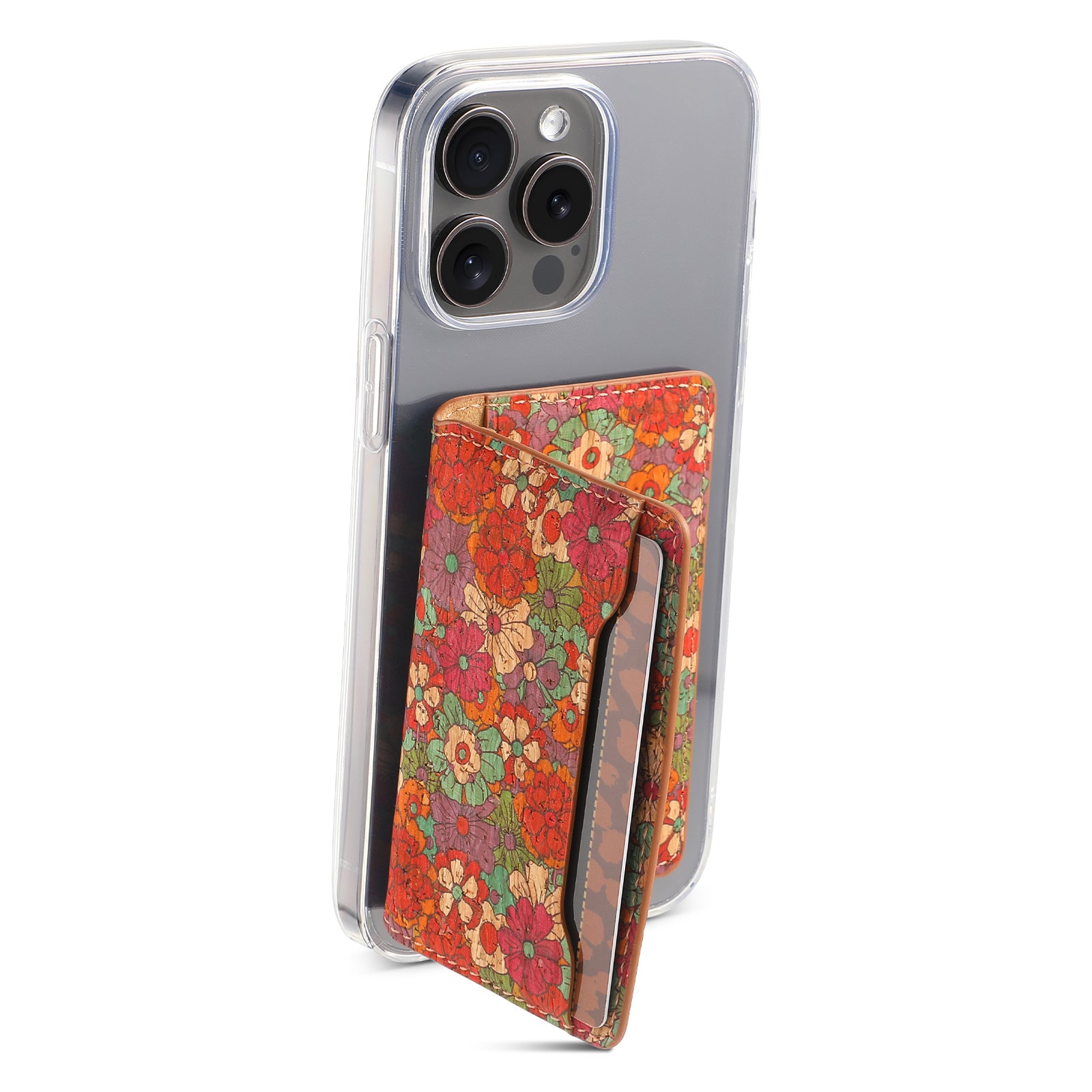 Cork Bracket Ultra-Thin Credit Card Bag（Red）
