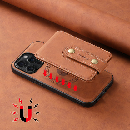2IN1 Magnetic Phone Case & Card Bag (Brown)