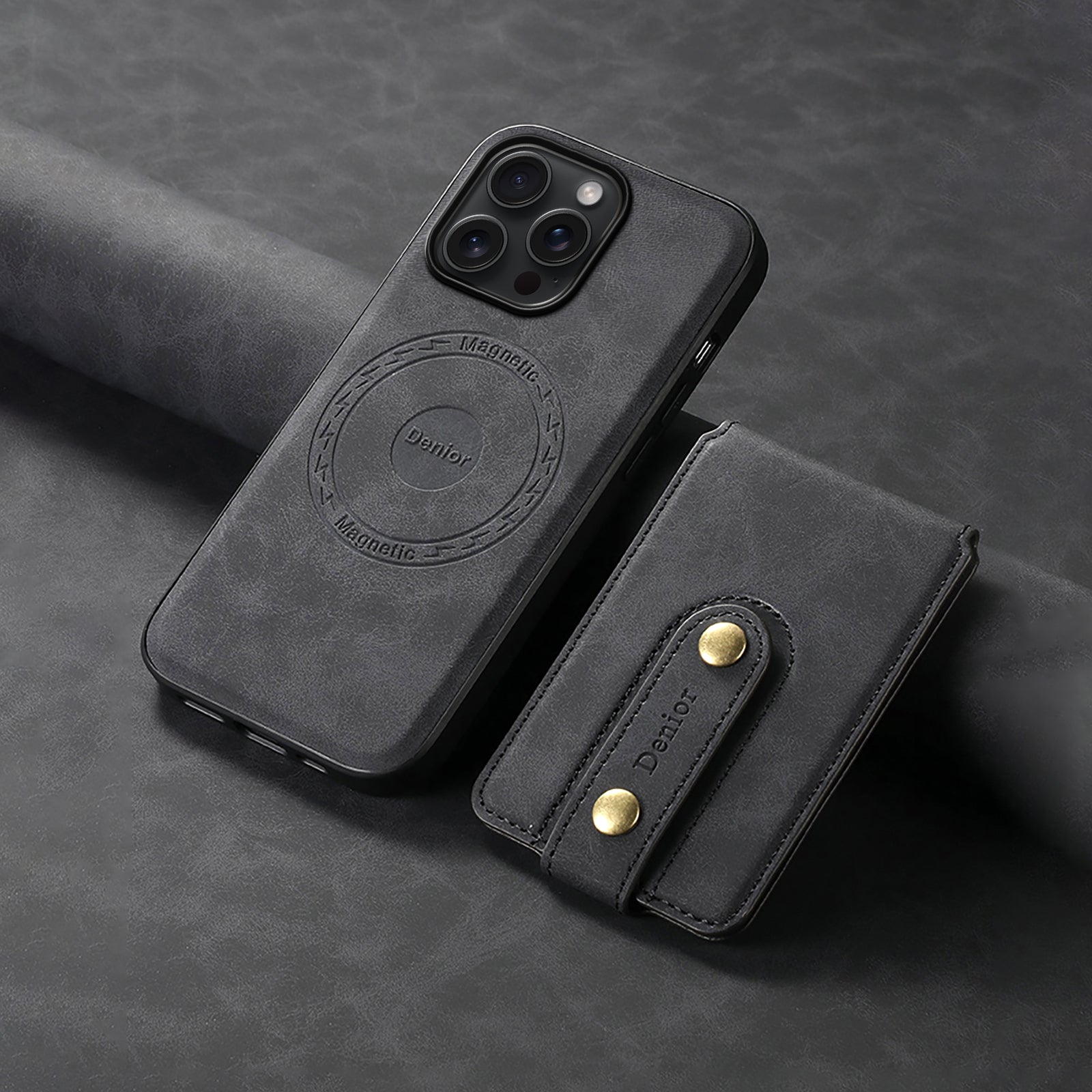 2IN1 Magnetic Phone Case & Card Bag (Black)