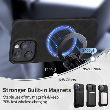 iPhone Series 2IN1 Magnetic Case & RFID Card Bag（Black）