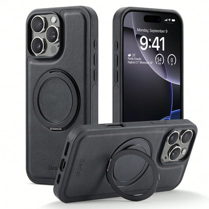 Rotatable Kickstand Case For iPhone 16-12 Series (Black)
