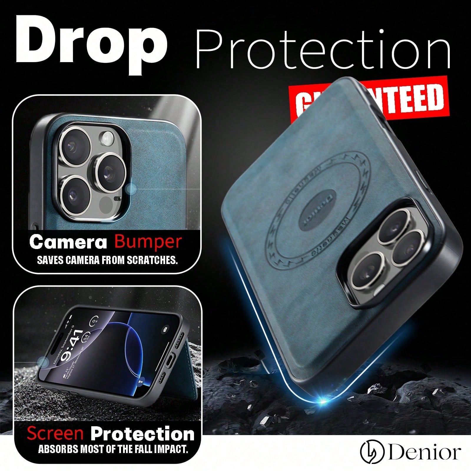 2IN1 Magnetic Case & Card Bag (Blue)