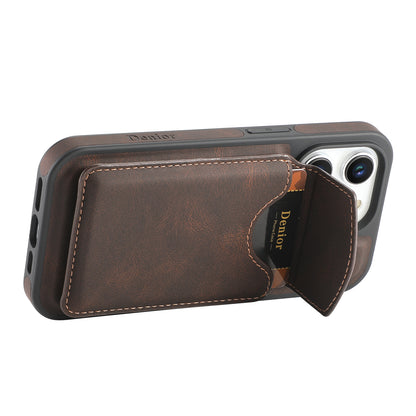 iPhone Series 2IN1 Magnetic Case & Card Bag（Brown）