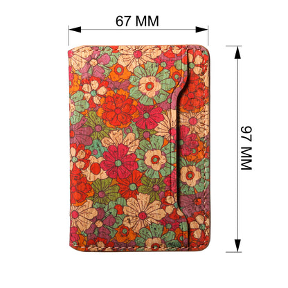 Magnetic Cork Material Ultra-Thin Credit Card Bag（Red）