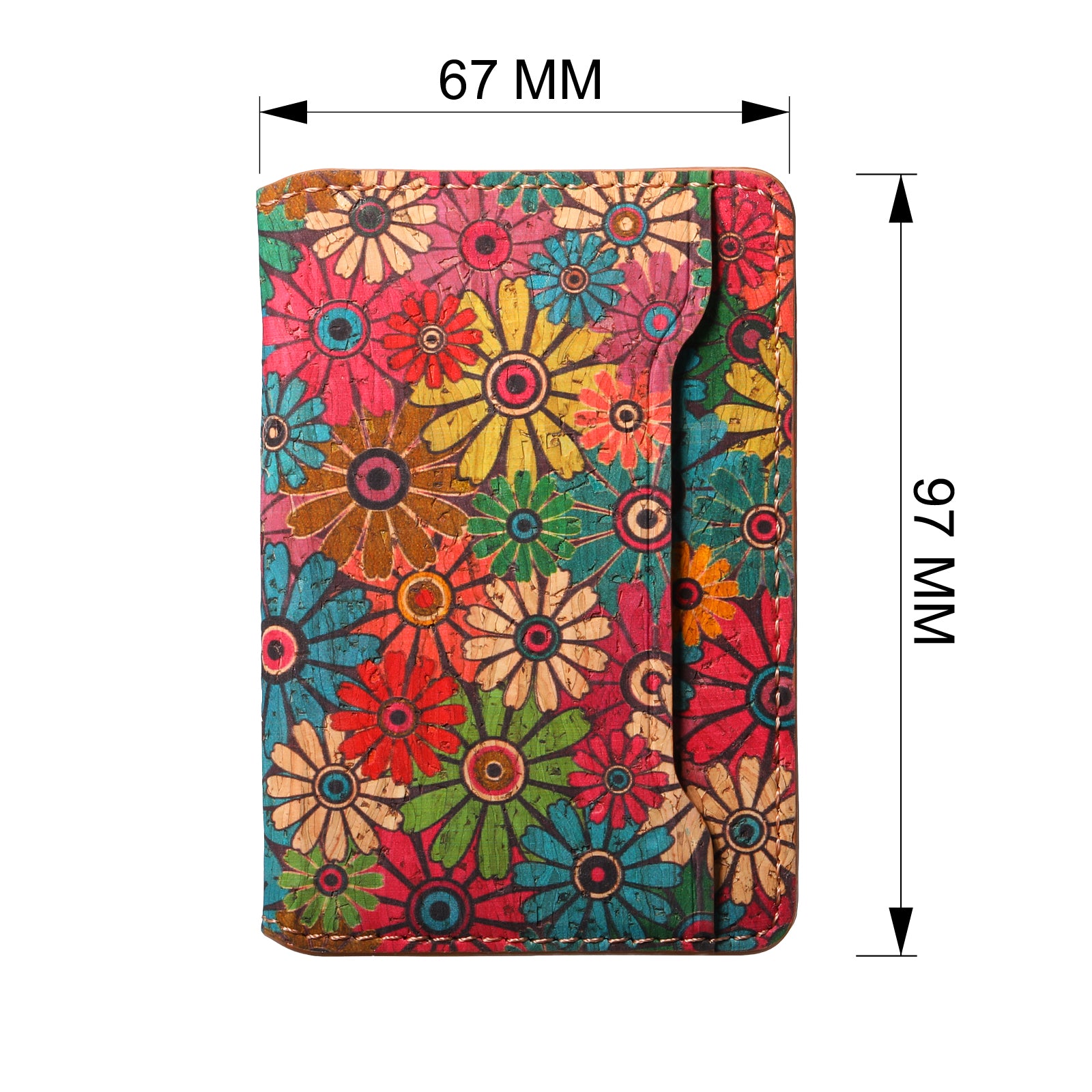 Magnetic Cork Material Ultra-Thin Credit Card Bag（Green）