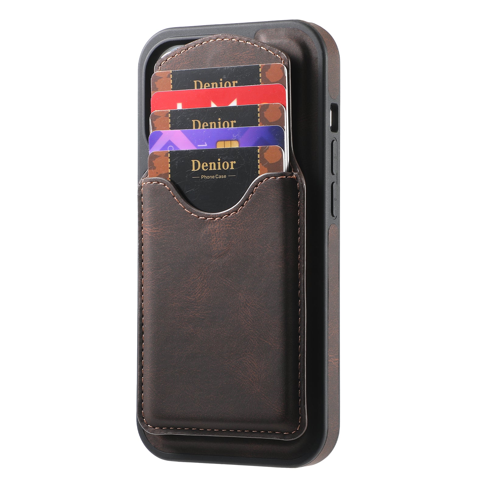 iPhone Series 2IN1 Magnetic Case & Card Bag（Brown）