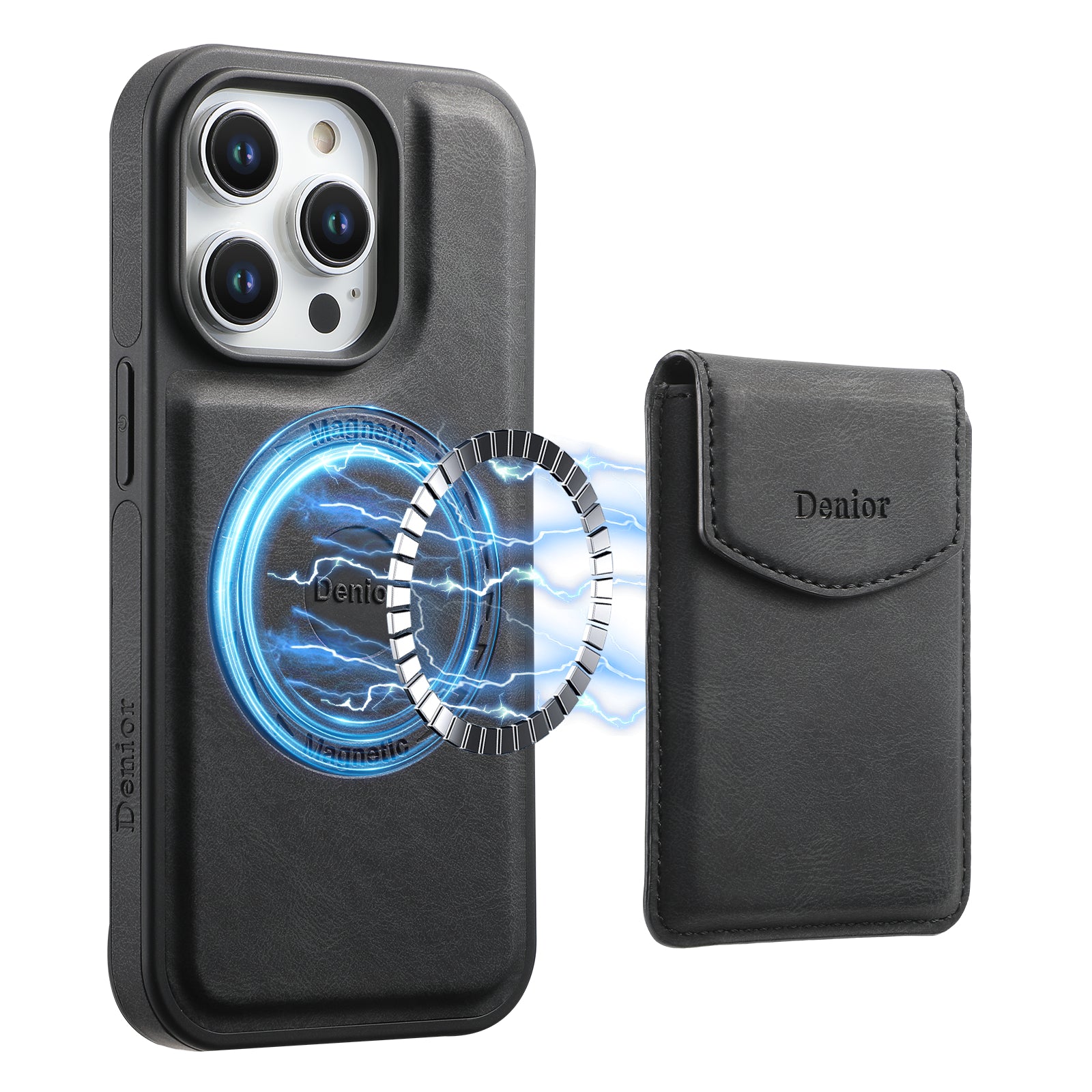 iPhone Series 2IN1 Magnetic Case & Card Bag（Black）