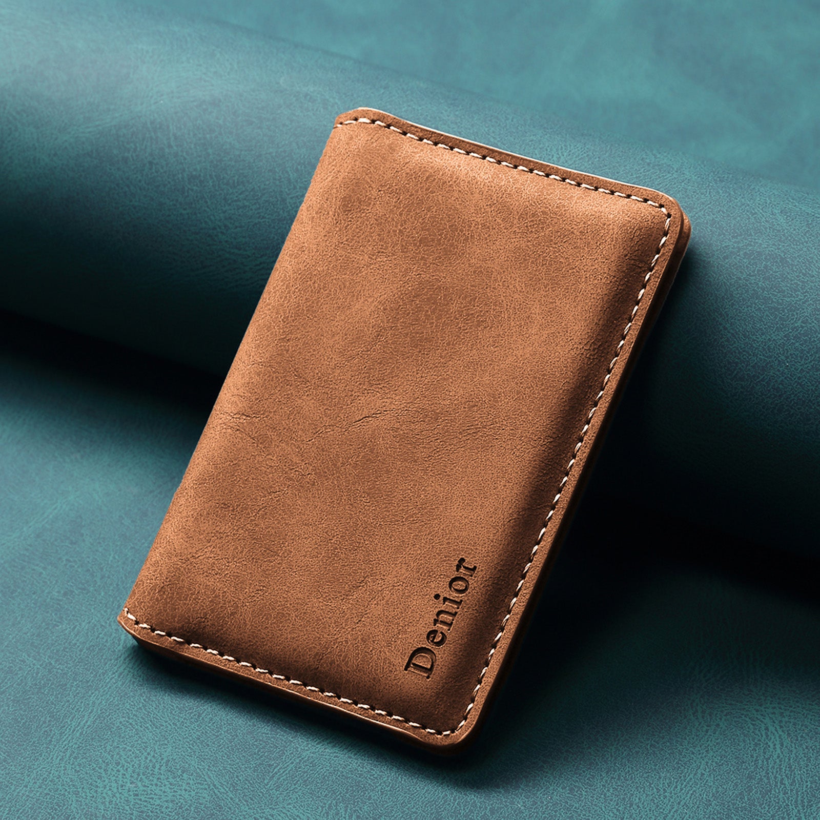 RFID Magnetic Slim Credit Card Bag（Brown）