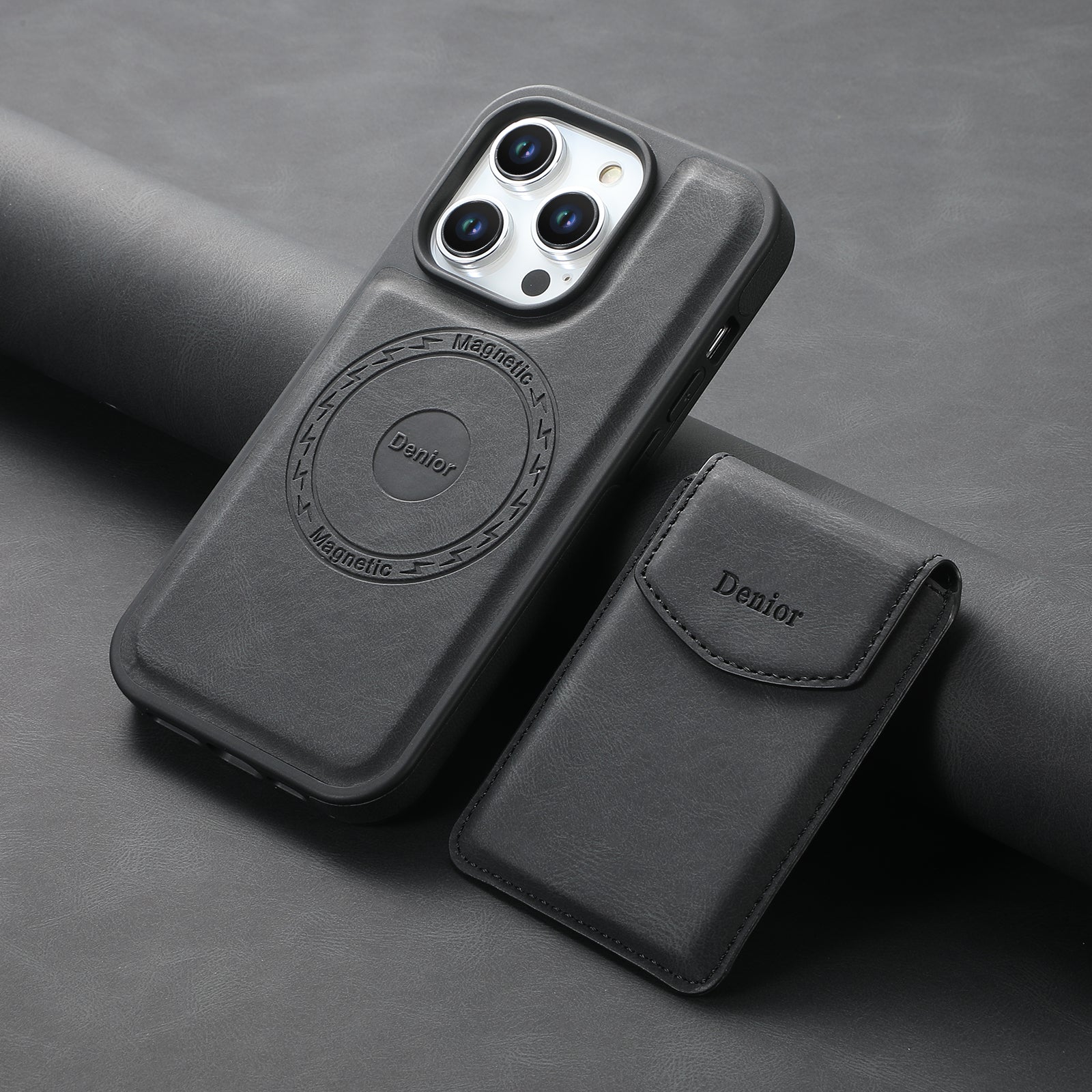 iPhone Series 2IN1 Magnetic Case & Card Bag（Black）