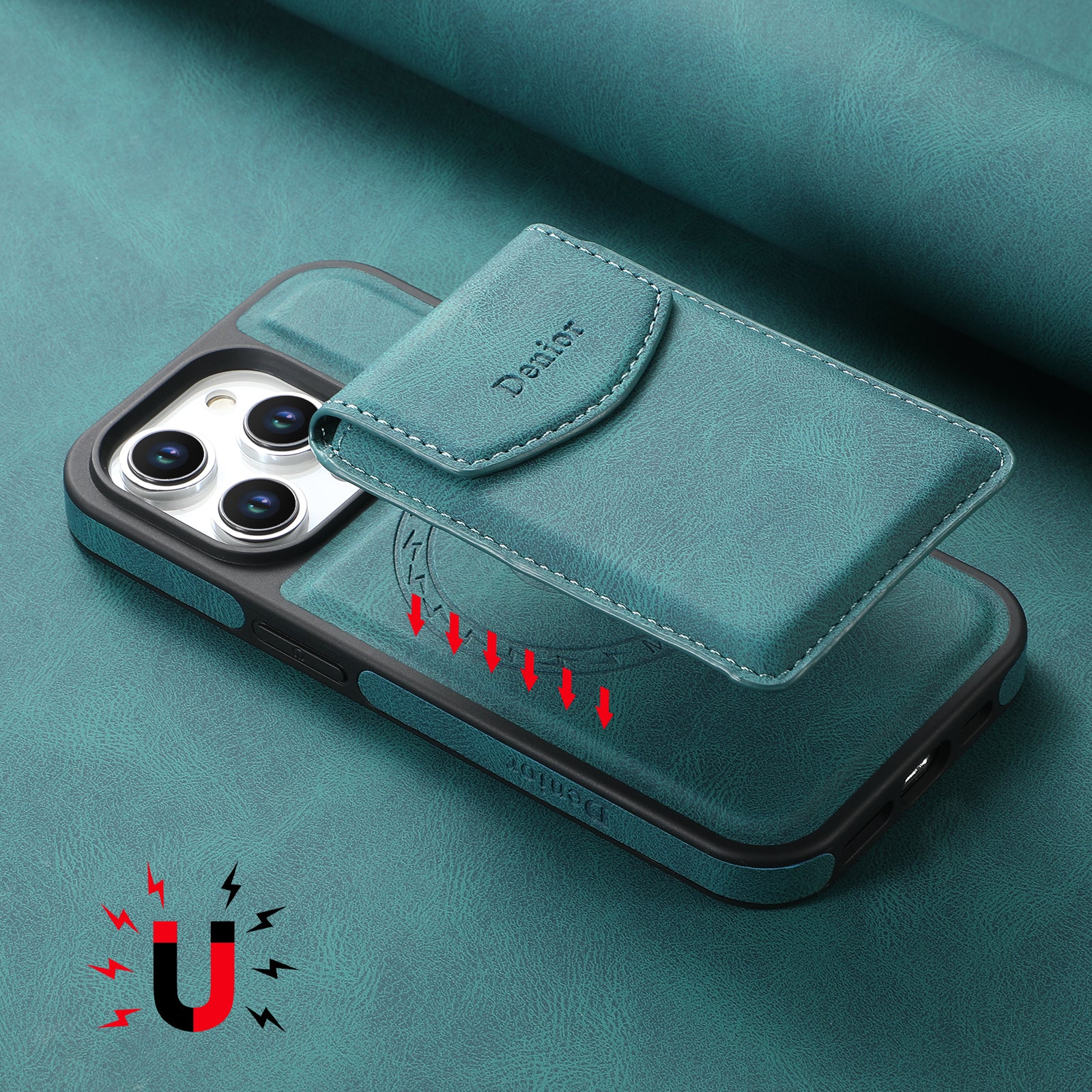 iPhone Series 2IN1 Magnetic Case & Card Bag（Black）