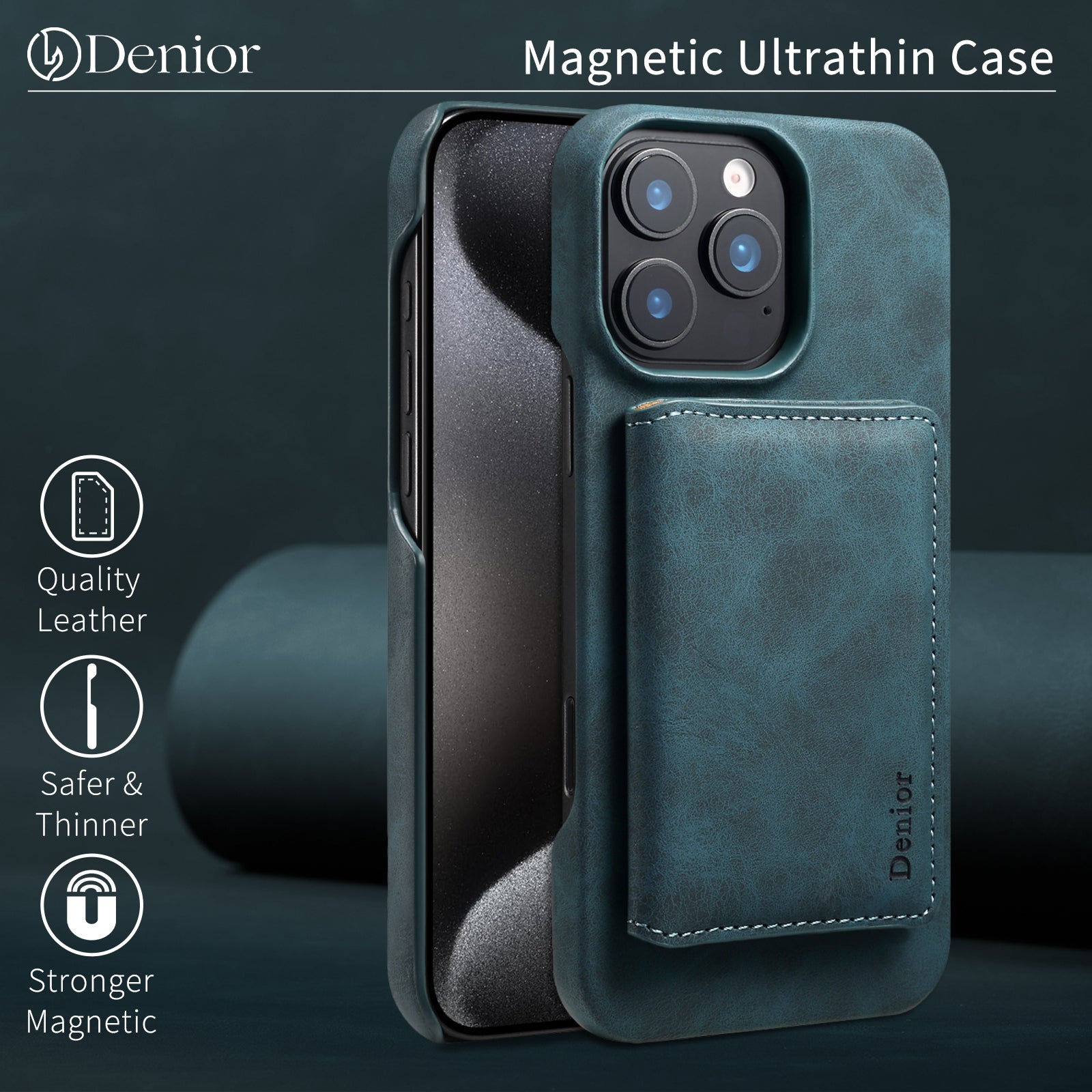iPhone Series 2IN1 Magnetic Case & RFID Card Bag（Blue）