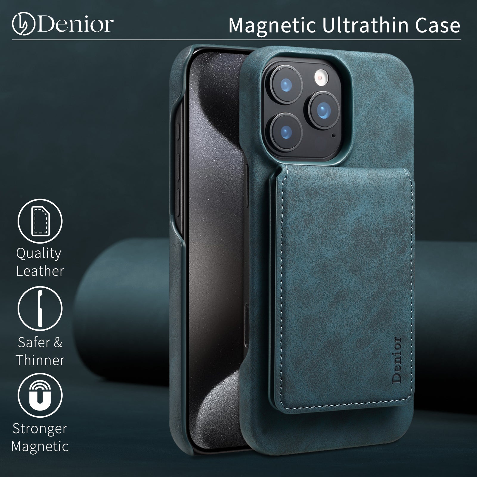 iPhone Series 2IN1 Magnetic Case & RFID Card Bag（Blue）