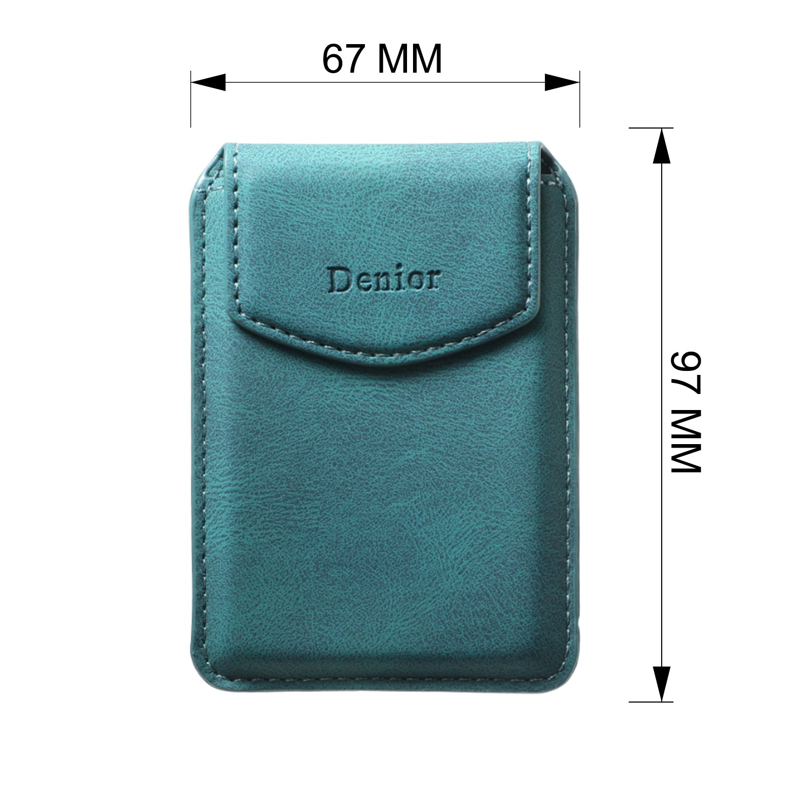 Magnetic Bracket Leather  Credit Card Bag（Blue）