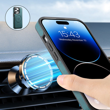 iPhone Series 2IN1 Magnetic Case & RFID Card Bag（Blue）