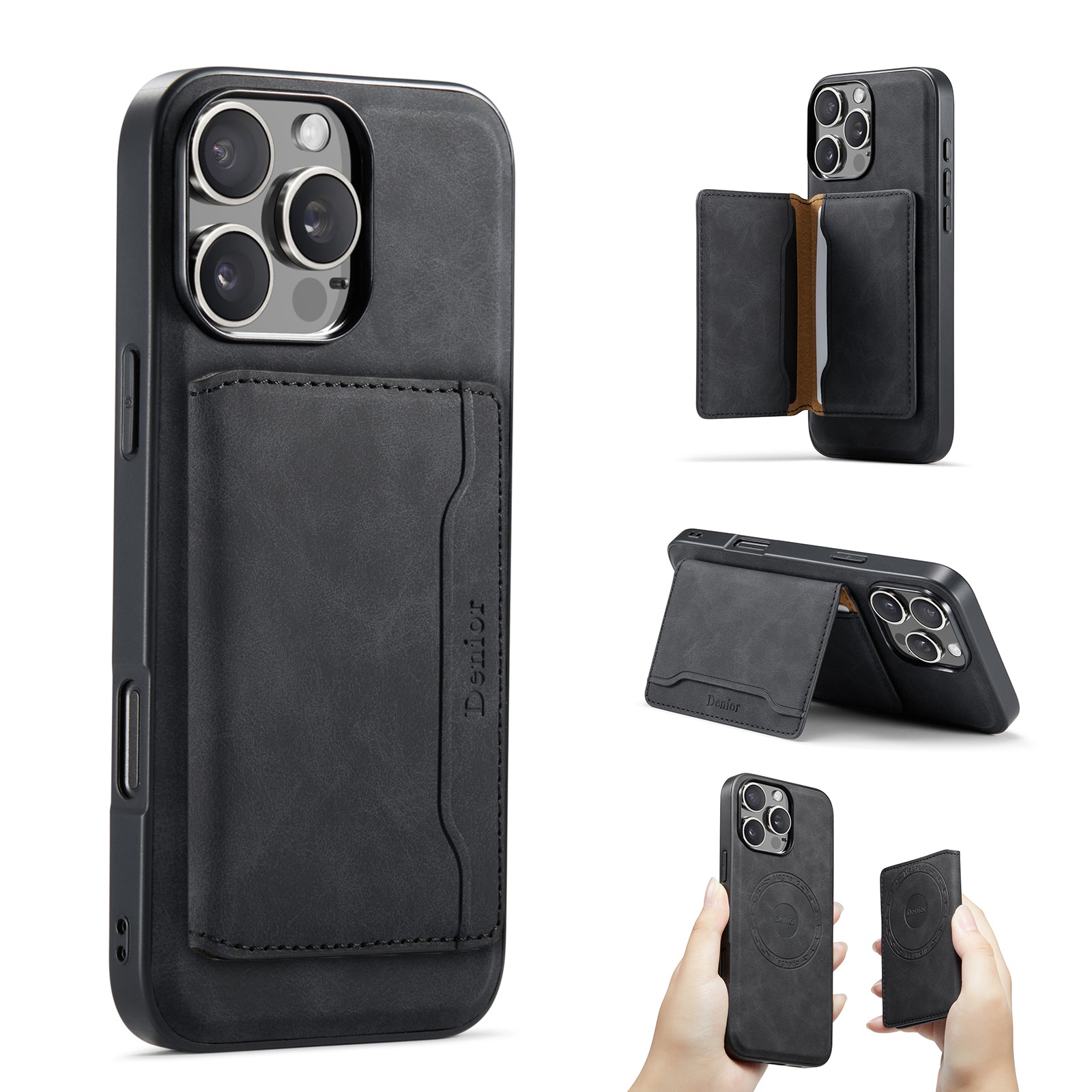 2IN1 Magnetic Case & Card Bag (Black)