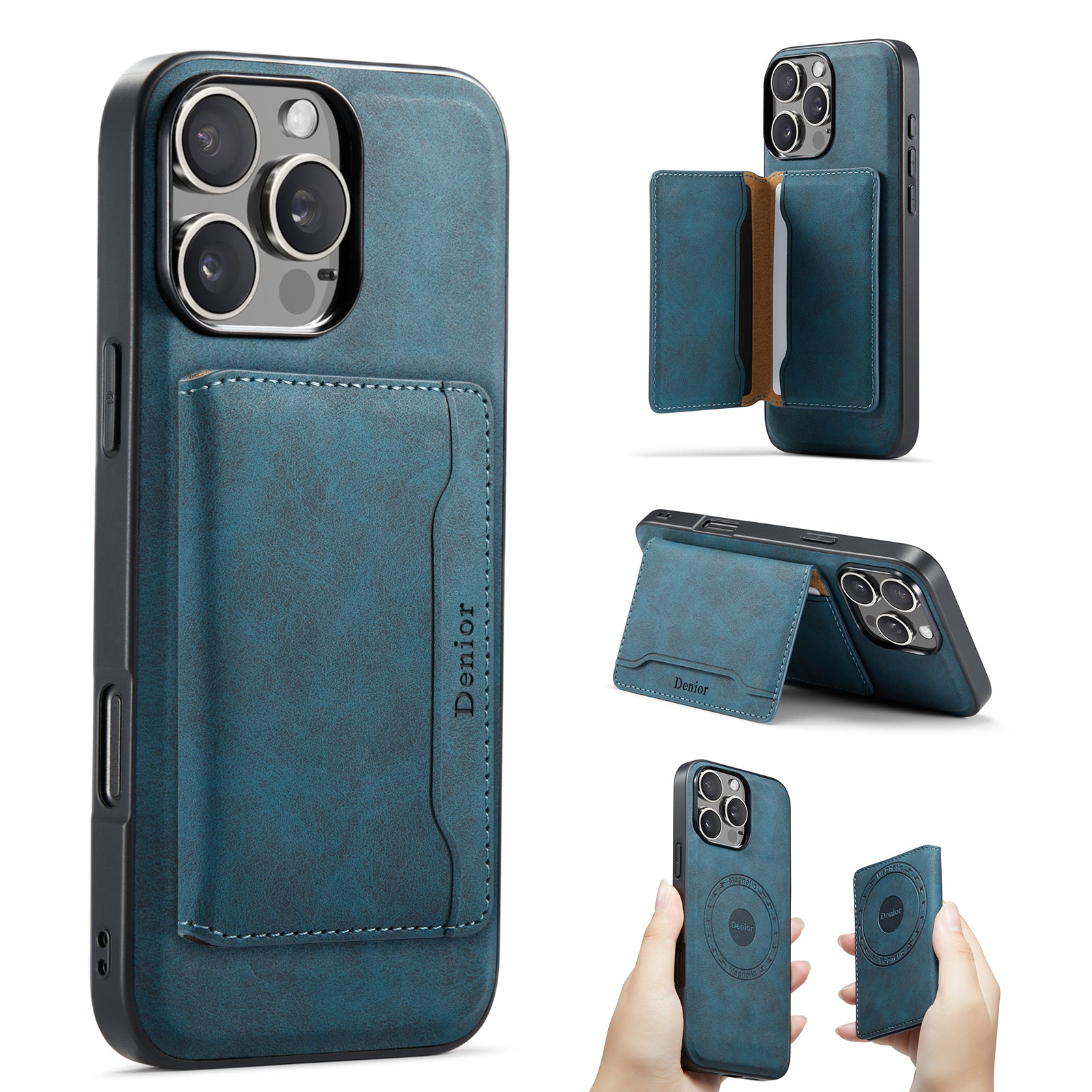 2IN1 Magnetic Case & Card Bag (Blue)