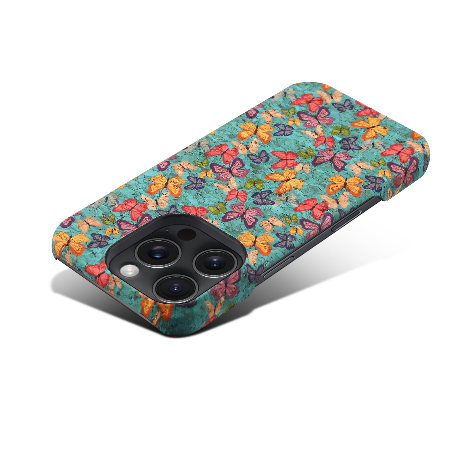 Butterfly Wooden PC Case For iPhone (Half-Cover)