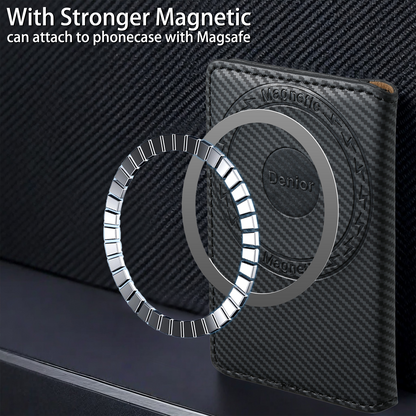 Charcoal fibre Magnetic Case & Card Bag（Black）