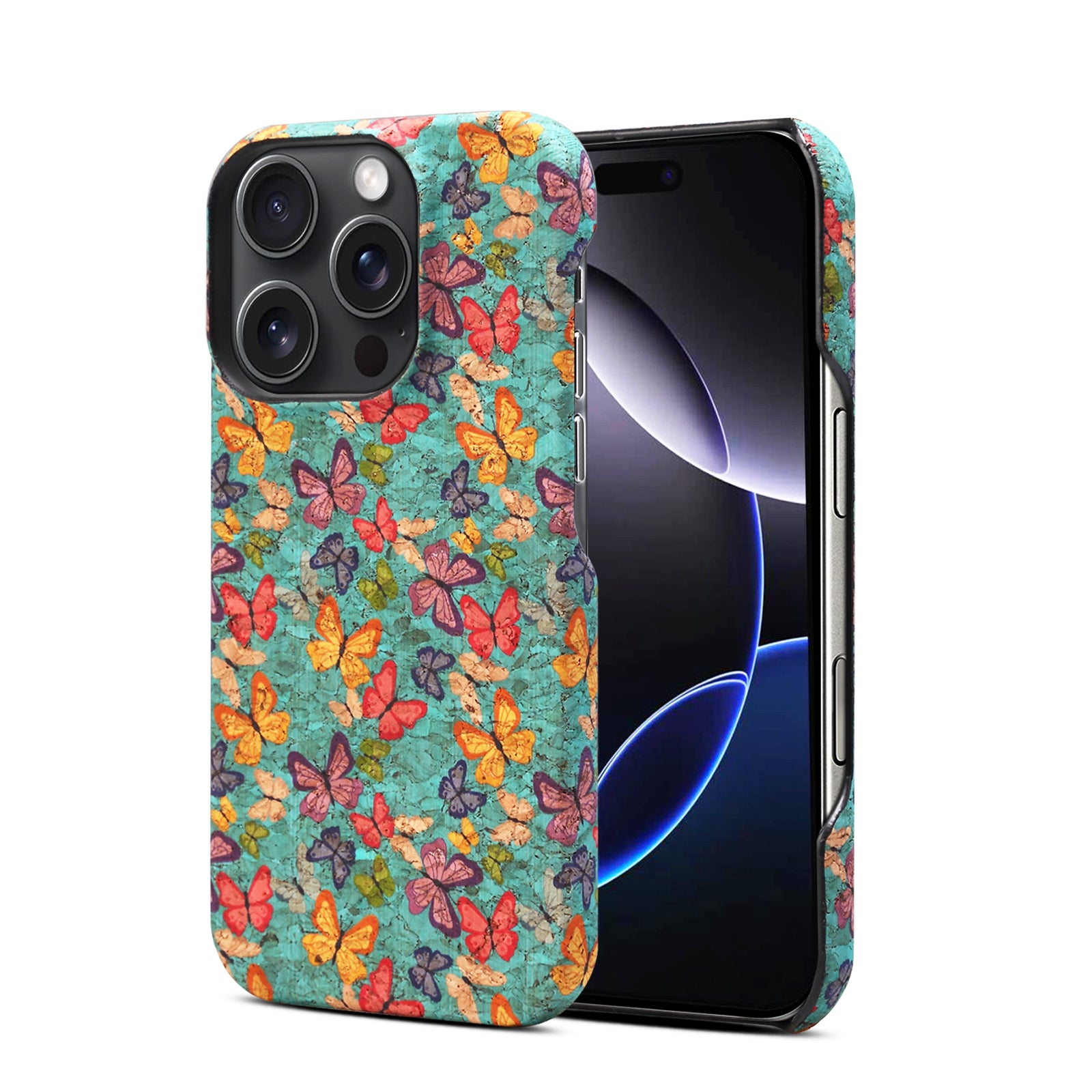 Butterfly Wooden PC Case For iPhone (Half-Cover)